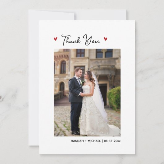 Baseball thema bruiloft foto dank u kaart (Voorkant)