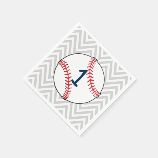 Baseball thema eerste verjaardag servetten (Hoek)