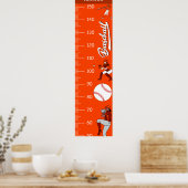 Baseball thema groei grafieken poster (Keuken)