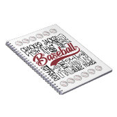 Baseball thema notitieboek (Rechterzijde)