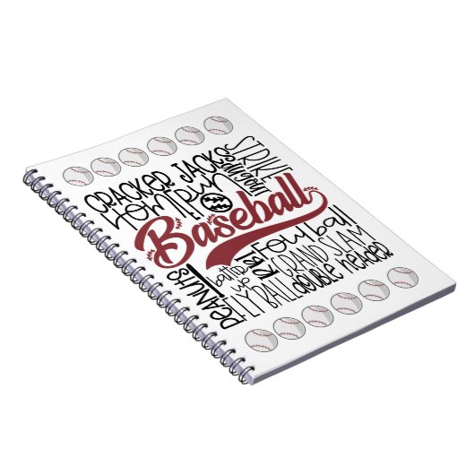 Baseball thema notitieboek (Rechterzijde)
