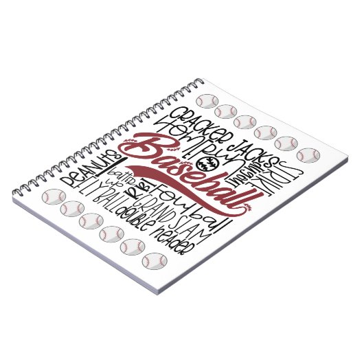 Baseball thema notitieboek (Linkerzijde)