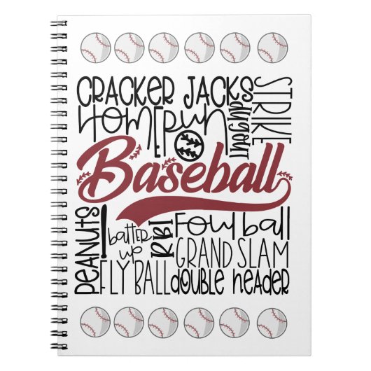 Baseball thema notitieboek (Voorkant)