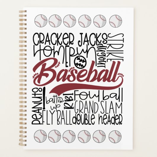Baseball thema planner (Voorkant)