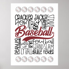Baseball thema poster
