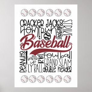 Baseball thema poster