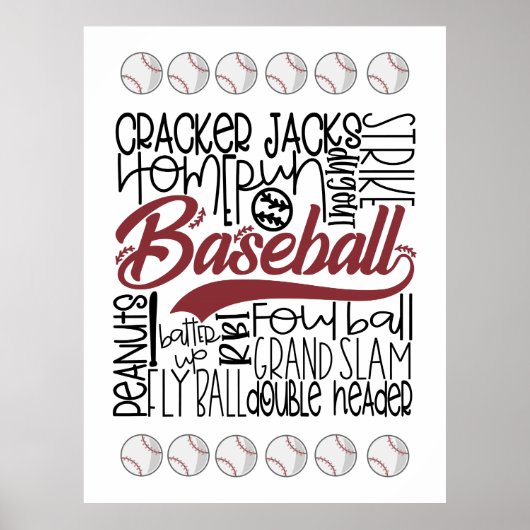 Baseball thema poster (Voorkant)