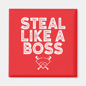 BasebaLL thema rood Magneet (Voorkant)