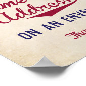 Baseball Thema Schrijf Jouw naam Adres op envelop Poster (Hoek)