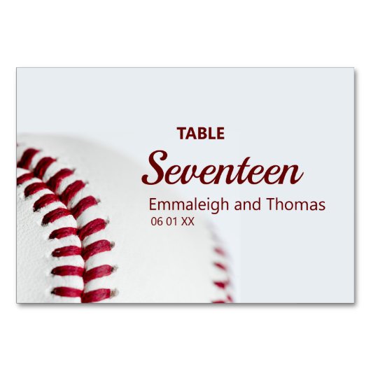 Baseball Thema Script Kaart (Achterkant)