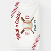 Baseball Thema Wat een populaire sport welkom heet Spandoek (Verticaal)