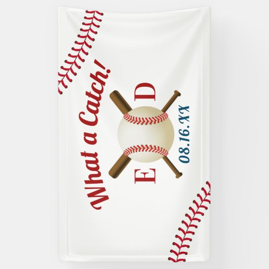 Baseball Thema Wat een populaire sport welkom heet Spandoek (Verticaal)