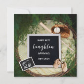 Baseball thema zwangerschap aankondiging (Voorkant)