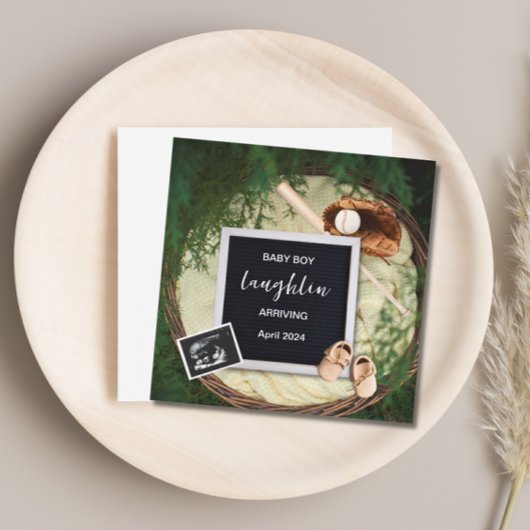 Baseball thema zwangerschap aankondiging