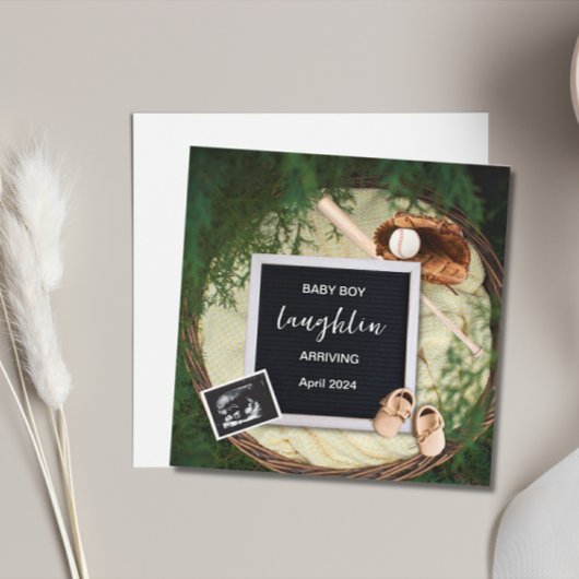 Baseball thema zwangerschap aankondiging