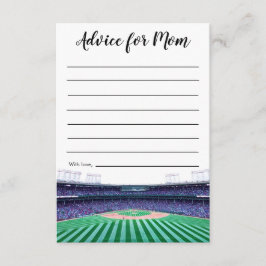 Baseball Theme Advisering voor mama Informatiekaartje