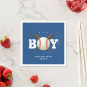 Baseball Theme Baby Boy Navy Blauw Baby shower Servetten (Insitu)