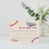 Baseball Theme Baby shower Advies voor Moeder Kaar Briefkaart (Staand voorkant)
