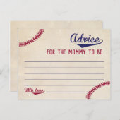 Baseball Theme Baby shower Advies voor Moeder Kaar Briefkaart (Voorkant / Achterkant)