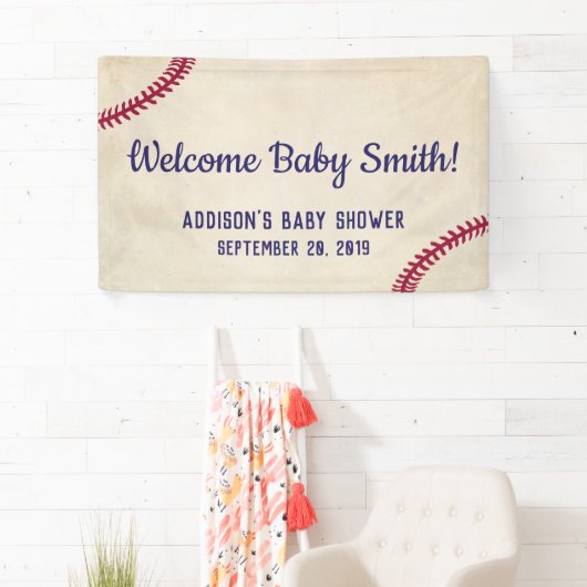 Baseball Theme Baby shower Banner Poster (Insitu)