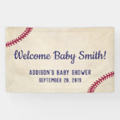 Baseball Theme Baby shower Banner Poster (Horizontaal)