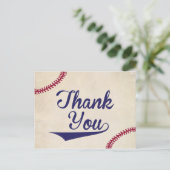 Baseball Theme Baby shower Dank u Briefkaarten (Staand voorkant)