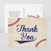 Baseball Theme Baby shower Dank u Briefkaarten (Voorkant / Achterkant)