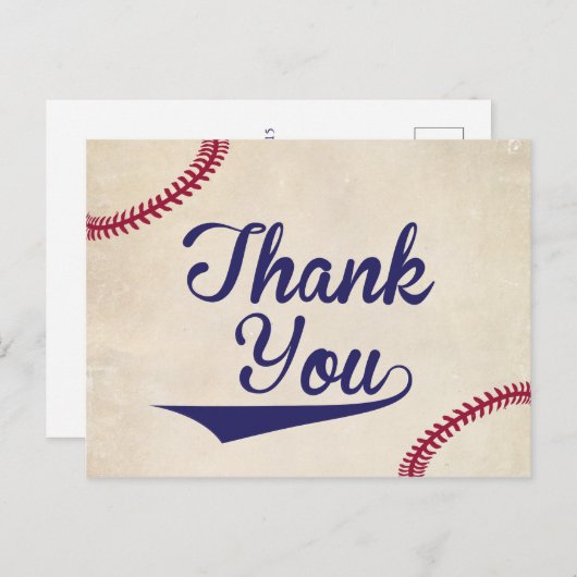 Baseball Theme Baby shower Dank u Briefkaarten (Voorkant / Achterkant)