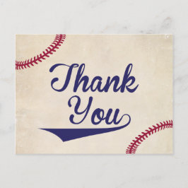 Baseball Theme Baby shower Dank u Briefkaarten