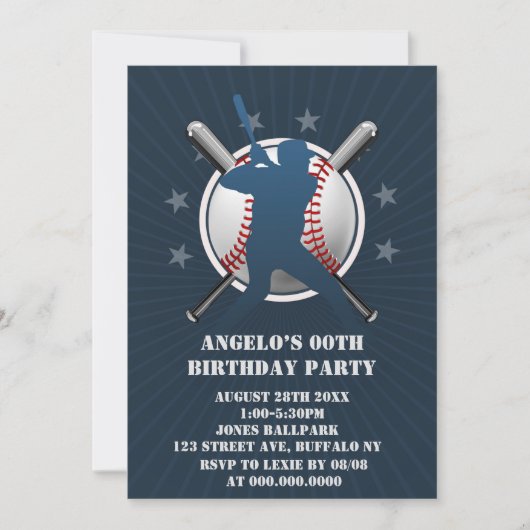 Baseball Theme Birthday (Voorkant)