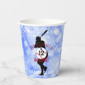 Baseball Theme Birthday Paper Cups HAMbyWG Papieren Bekers (Voorkant)