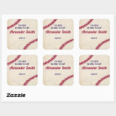 Baseball Theme Bookplate Stickers voor Baby shower (Vel)
