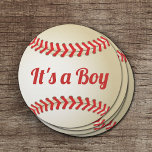 Baseball Theme Boy Baby shower Ronde Kartonnen Onderzetter<br><div class="desc">Baseball Theme Boy Baby shower Paper Onderzetter.</div>