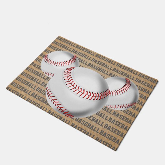 BASEBALL THEME DEURMAT (Schuin)