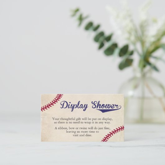 Baseball Theme Display Douche Inzetstuk Kaarten (Staand voorkant)