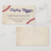 Baseball Theme Display Douche Inzetstuk Kaarten (Voorkant / Achterkant)