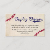 Baseball Theme Display Douche Inzetstuk Kaarten (Voorkant)