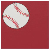 Baseball Theme Fabric Red BG HAMbyWG Stof (Close Up)