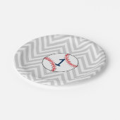 Baseball Theme First Birthday Paper Borden Papieren Bordje (Gekanteld)