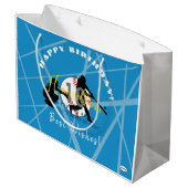 Baseball Theme Gift Bag HAMbyWG Groot Cadeauzakje (Achterkant Gekanteld)