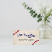 Baseball Theme Gift Registry Invoegen Kaarten (Staand voorkant)