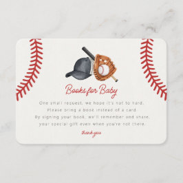 Baseball Theme Home Run Boeken voor Baby Insert Informatiekaartje