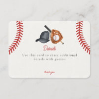 Baseball Theme Home Run Uitnodiging Details Invoeg