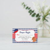 Baseball Theme Luier Raffle Ticket Informatiekaartje (Staand voorkant)