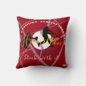 Baseball Theme Personalized Pillow HAMbyWG Red Kussen (Achterkant)
