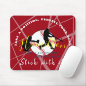 Baseball Theme Persoonlijke Mousepad Muismat (Met muis)