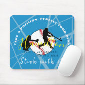 Baseball Theme Persoonlijke Mousepad Muismat (Met muis)