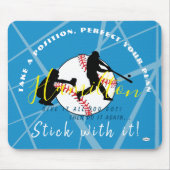 Baseball Theme Persoonlijke Mousepad Muismat (Voorkant)