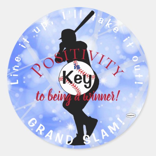 Baseball Theme Stickers Light Blue HAMbyWG (Voorkant)