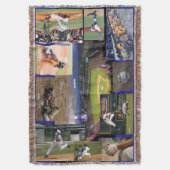 Baseball Theme Throw Blanket - HAMbyWhiteGlove Deken (Voorkant Verticaal)